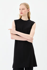 Sleeveless Cotton Undershirt - Black