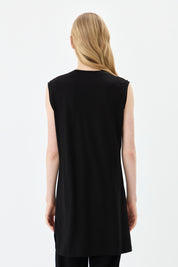 Sleeveless Cotton Undershirt - Black