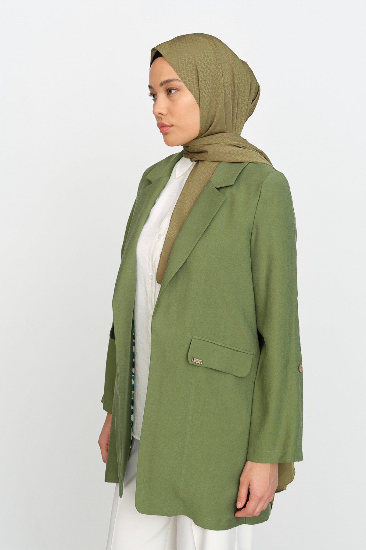 Kolu Ayarlanabilir Tencel Ceket - Amazon
