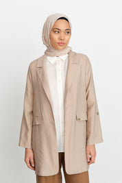 Kolu Ayarlanabilir Tencel Ceket - Kumsal