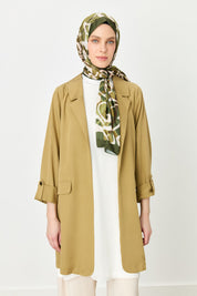 Kolu Katlanılabilir Blazer Viskon Ceket - Olive