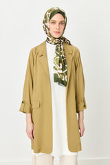 Kolu Katlanılabilir Blazer Viskon Ceket - Olive