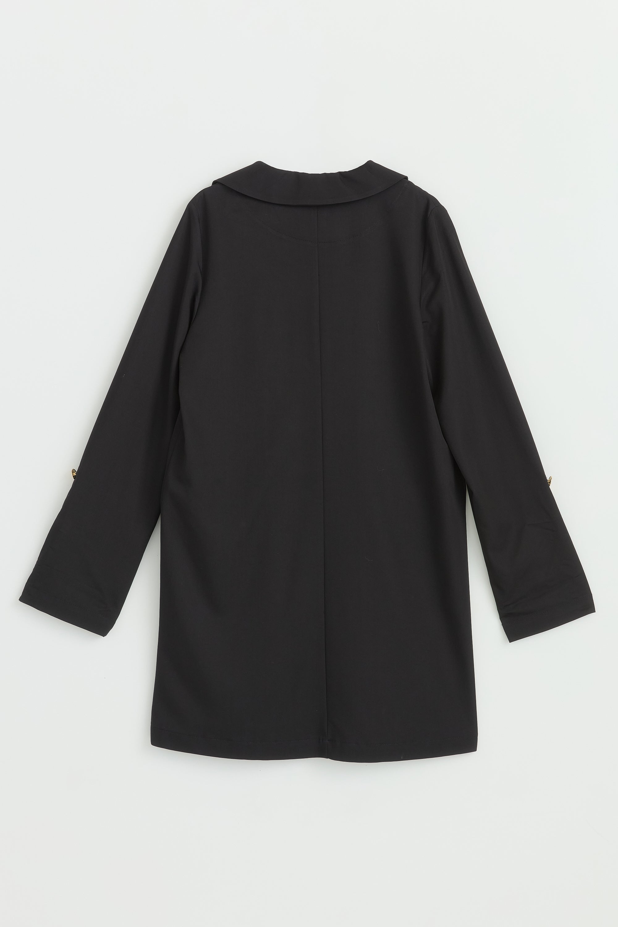 Kolu Katlanılabilir Blazer Viskon Ceket - Siyah