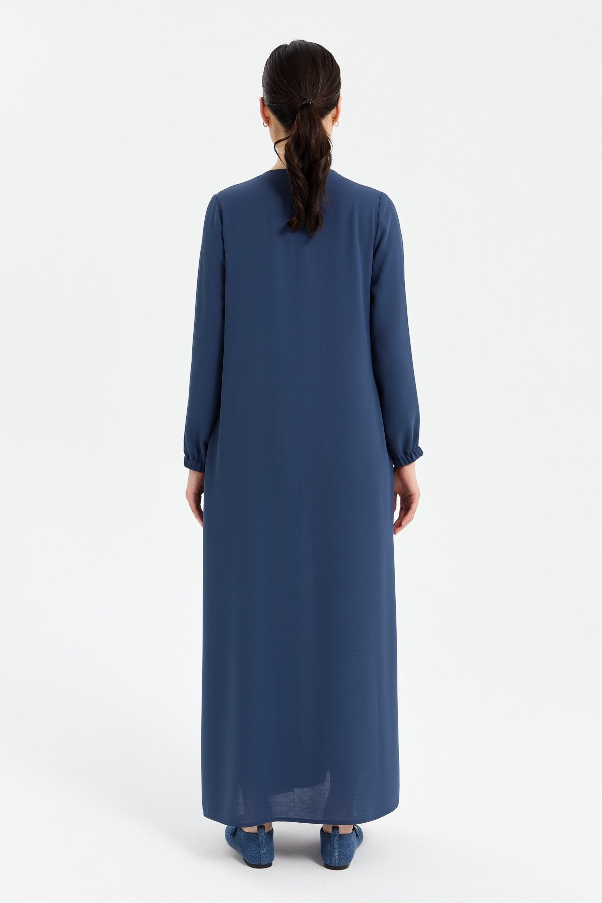 Kolu Lastikli Ferace - İndigo