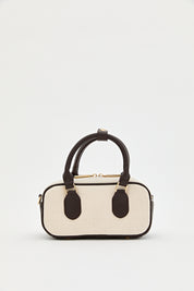 Contrast Crossbody Bag - Beige