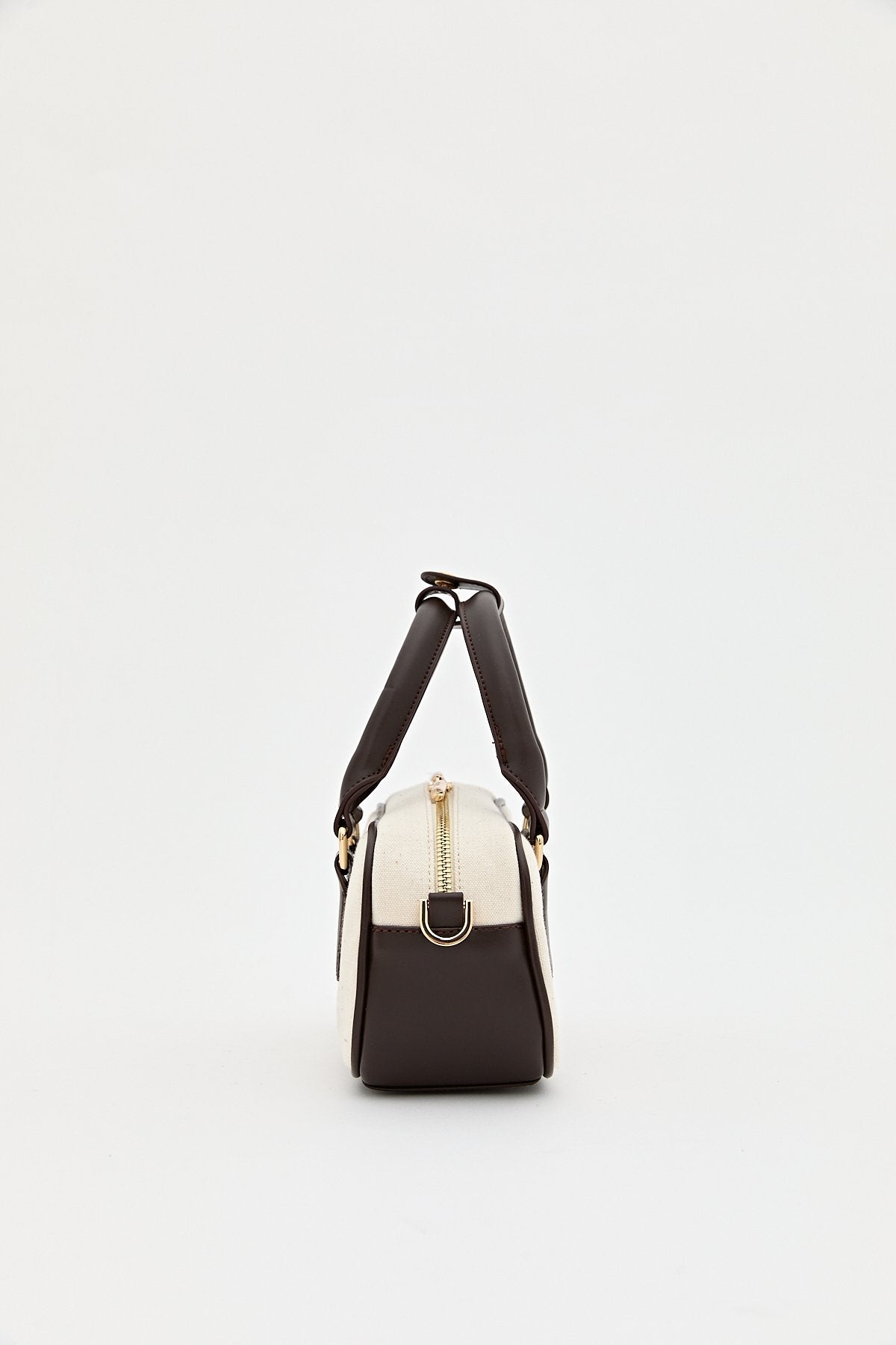 Contrast Crossbody Bag - Beige
