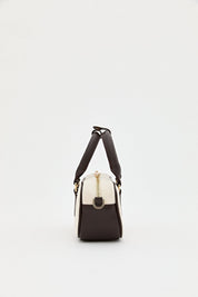 Contrast Crossbody Bag - Beige