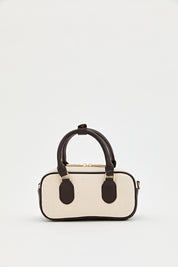 Contrast Crossbody Bag - Beige