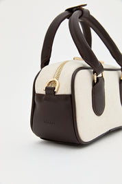 Contrast Crossbody Bag - Beige