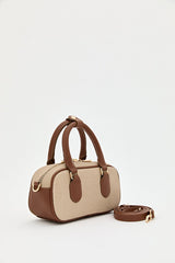 Contrast Crossbody Bag - Camel