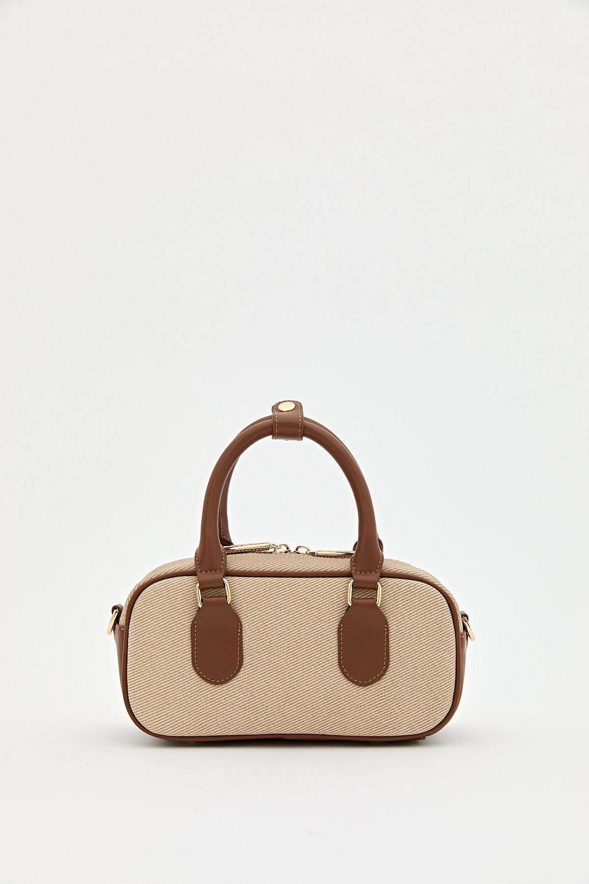 Contrast Crossbody Bag - Camel