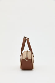 Contrast Crossbody Bag - Camel