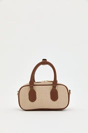 Contrast Crossbody Bag - Camel