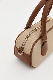 Contrast Crossbody Bag - Camel