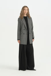 Kruvaze Blazer Ceket - Antrasit