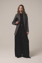 Kruvaze Blazer Ceket - Antrasit