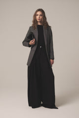 Kruvaze Blazer Ceket - Antrasit