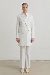 Kruvaze Blazer Basic Ceket - Ekru