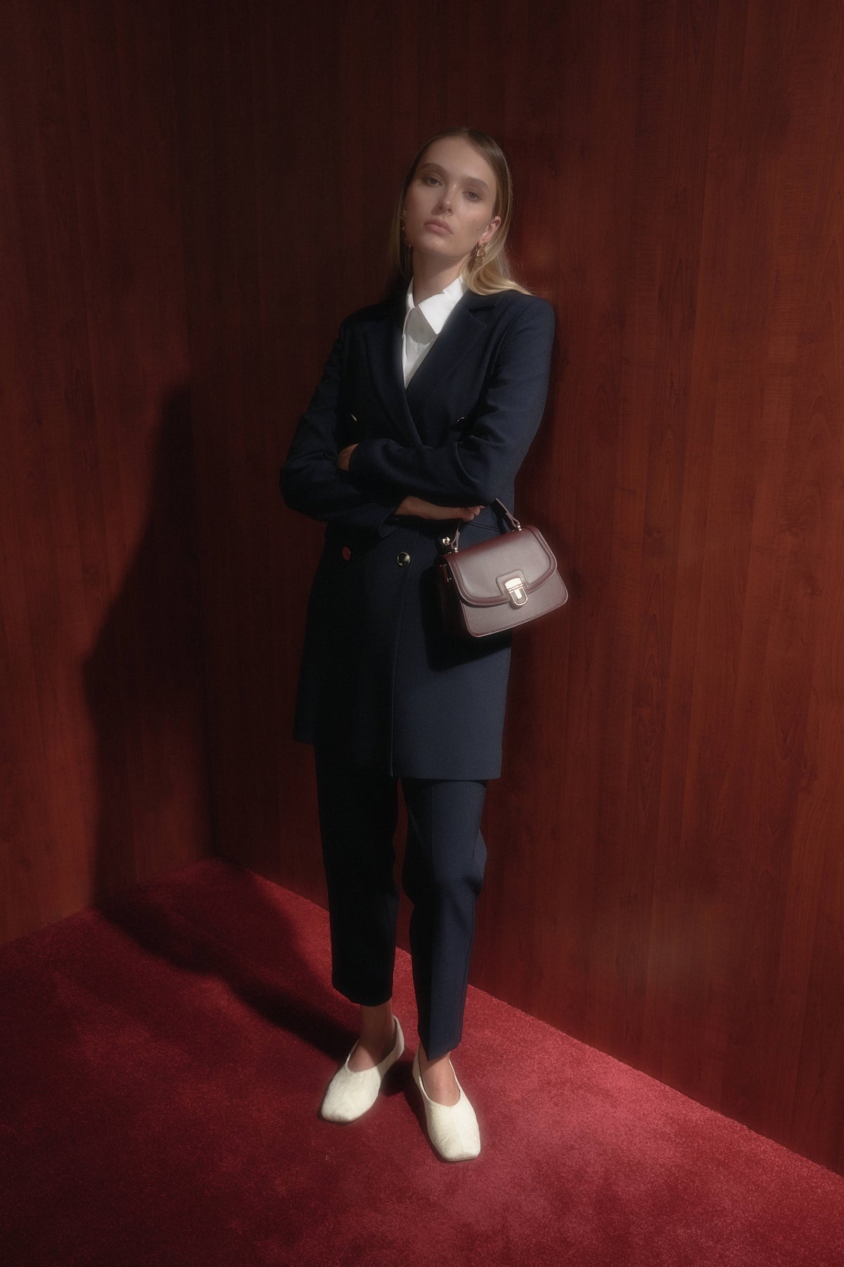 Kruvaze Blazer Ceket - Lacivert