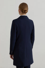 Kruvaze Blazer Basic Ceket - Lacivert