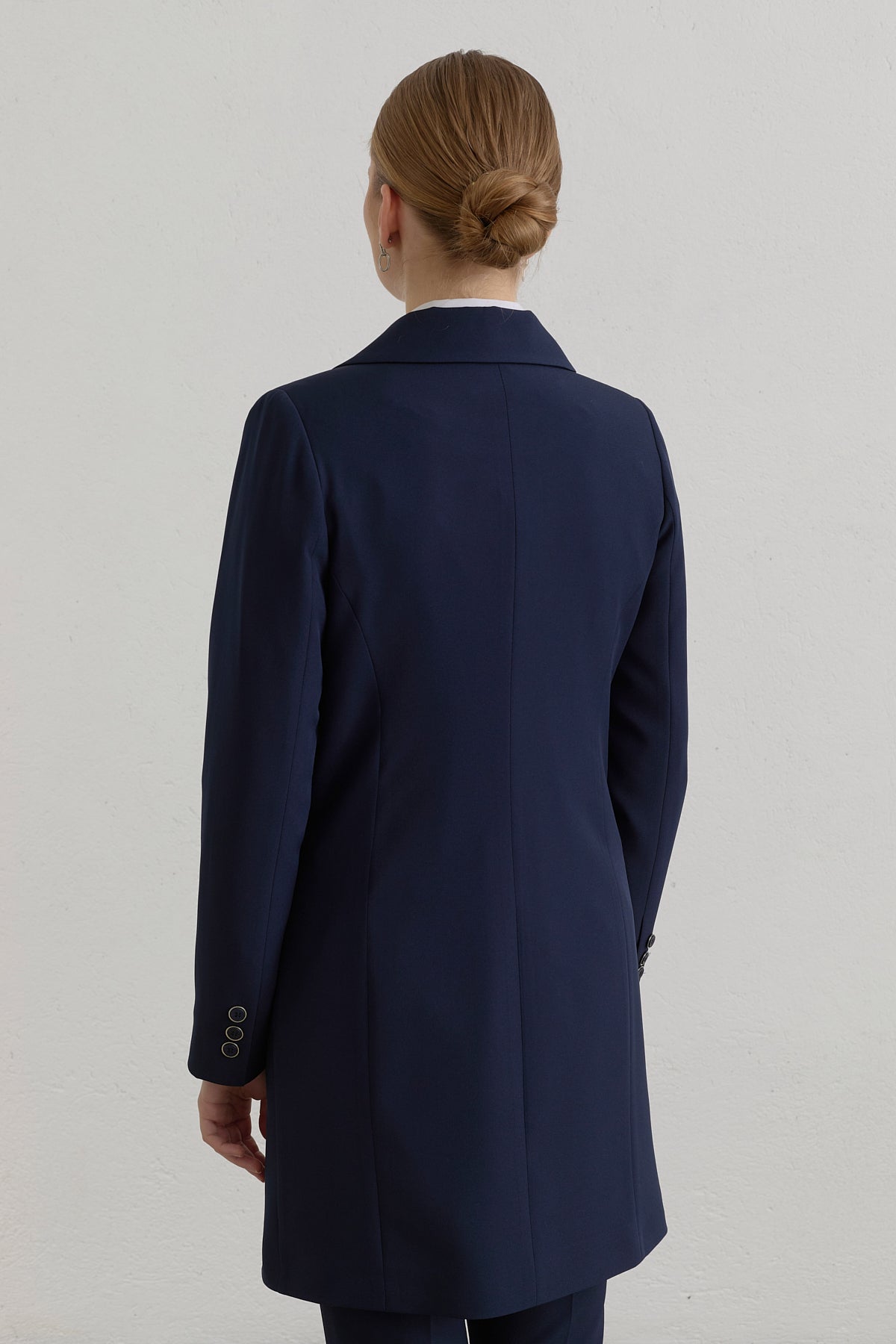 Kruvaze Blazer Ceket - Lacivert