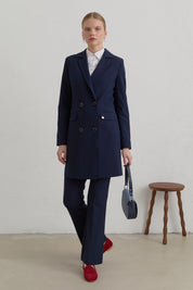Kruvaze Blazer Ceket - Lacivert
