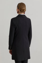 Kruvaze Blazer Ceket - Siyah