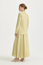Double Breasted Viscose Blazer Jacket - Pistachio Green
