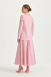 Double-Breasted Viscose Blazer - Pink