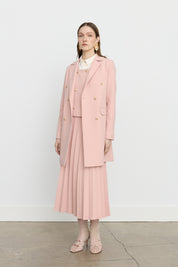 Kruvaze Kapama Blazer Ceket - Somon
