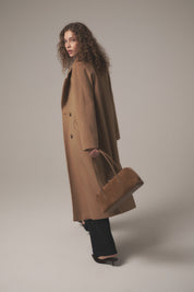 Kruvaze Kapama Raglan Kol Kaban - Camel