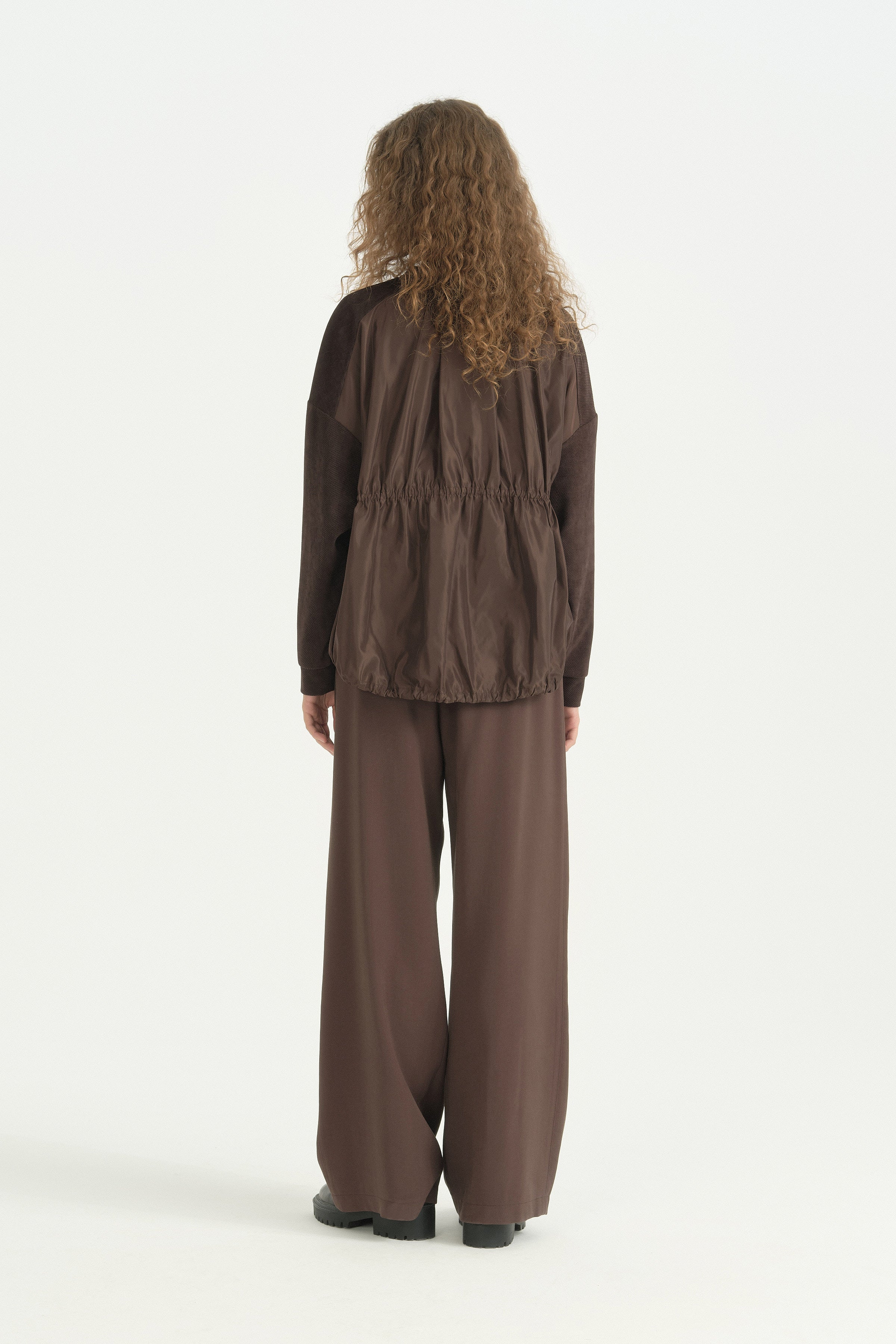 Kumaş Mixli Tarz Lyocell Sweat - Kahve