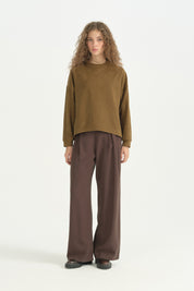 Kumaş Mixli Tarz Lyocell Sweat - Olive