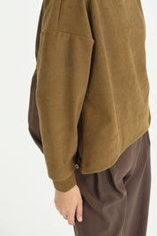 Kumaş Mixli Tarz Lyocell Sweat - Olive