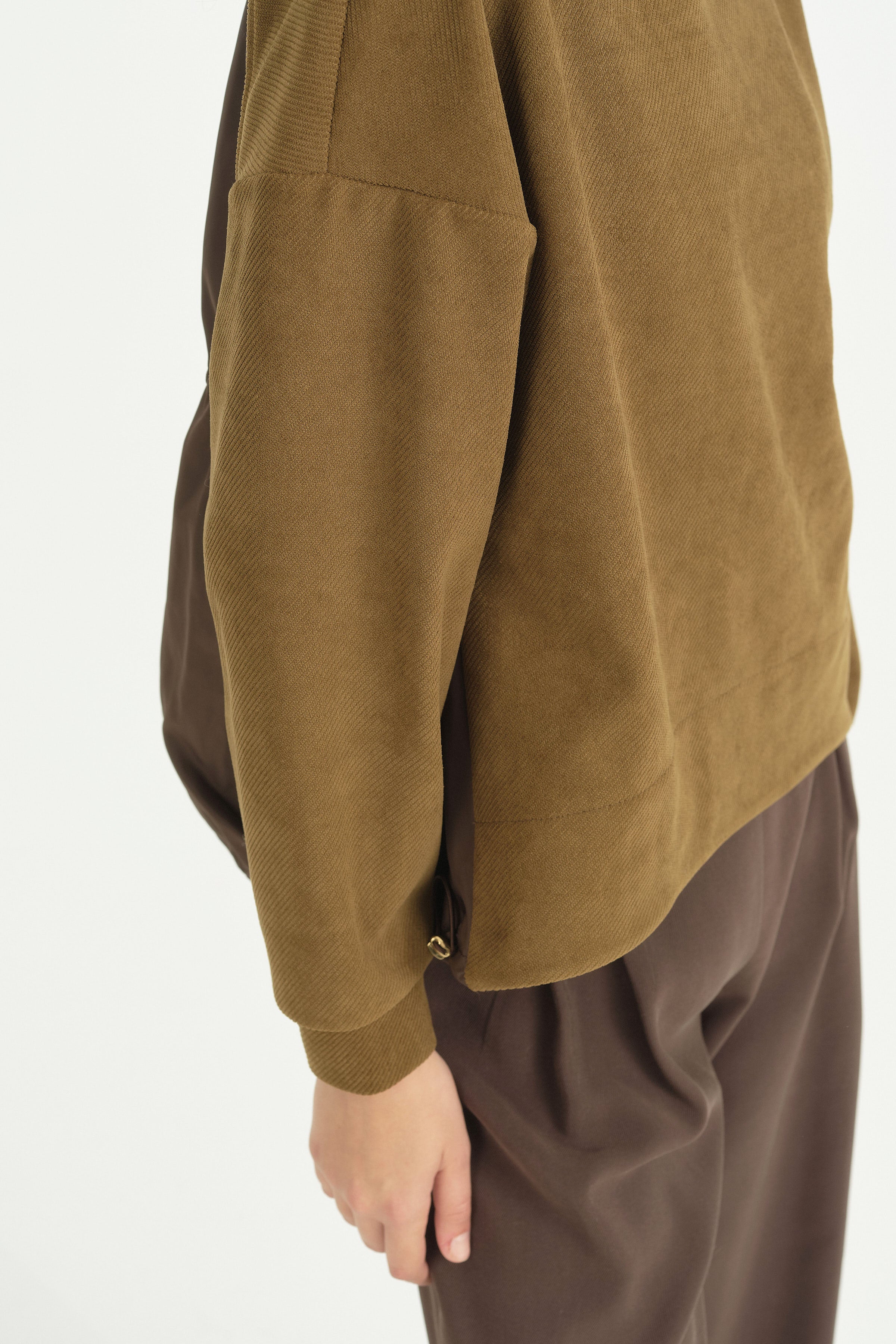 Kumaş Mixli Tarz Lyocell Sweat - Olive