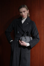 Kuşaklı Kruvaze Kaban - Füme