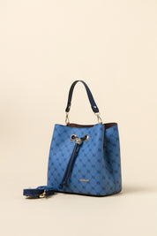 Monogram Kuşgözü Detaylı Satchel Çanta - Lacivert