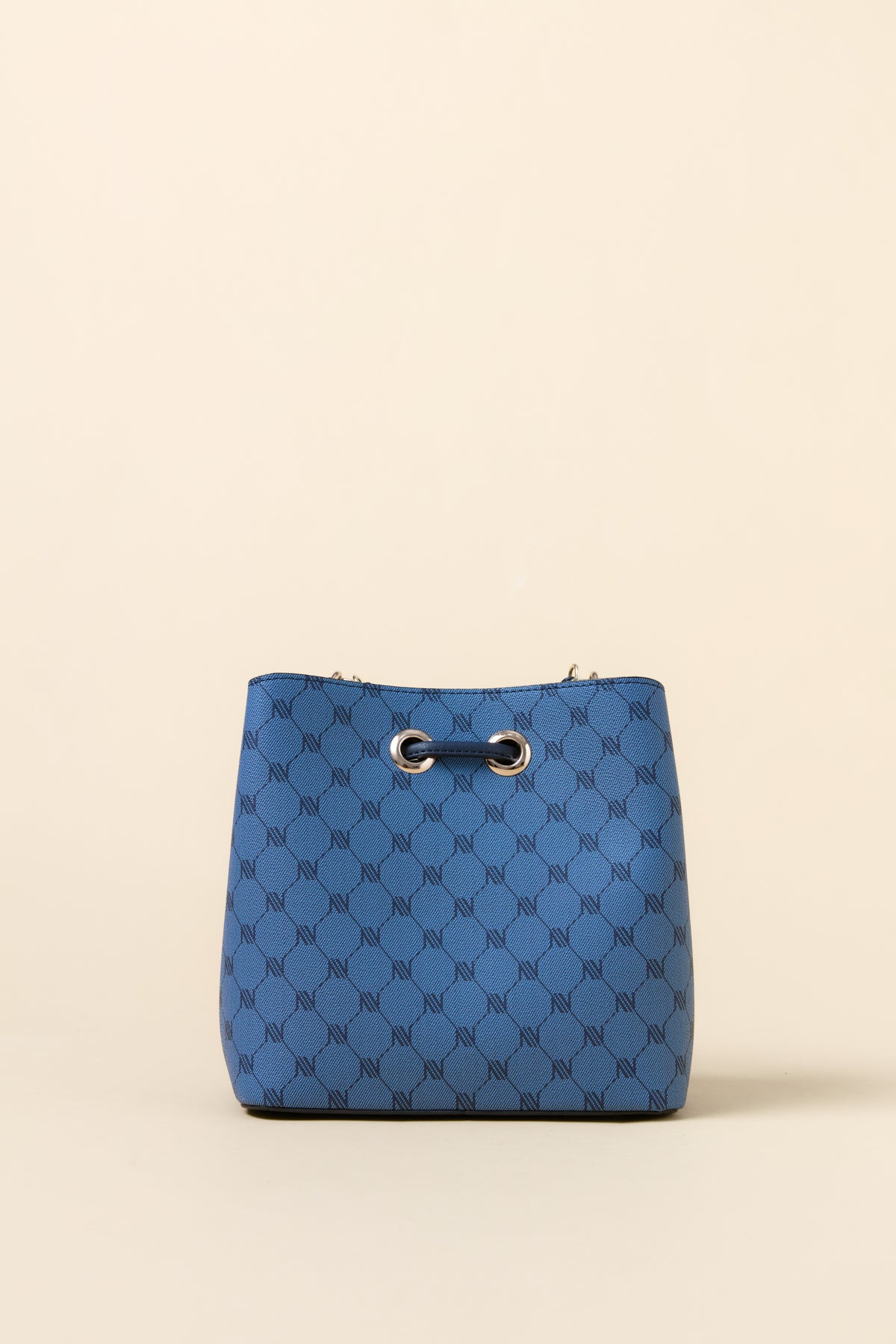 Monogram Kuşgözü Detaylı Satchel Çanta - Lacivert