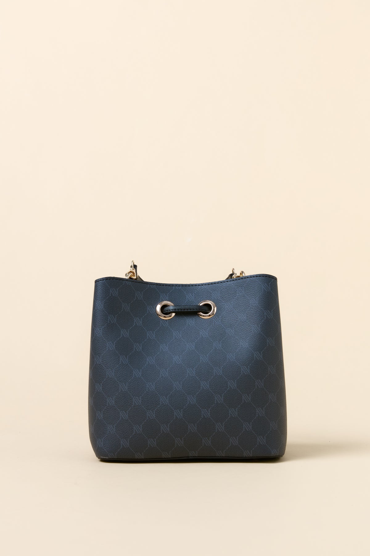 Monogram Kuşgözü Detaylı Satchel Çanta - Siyah