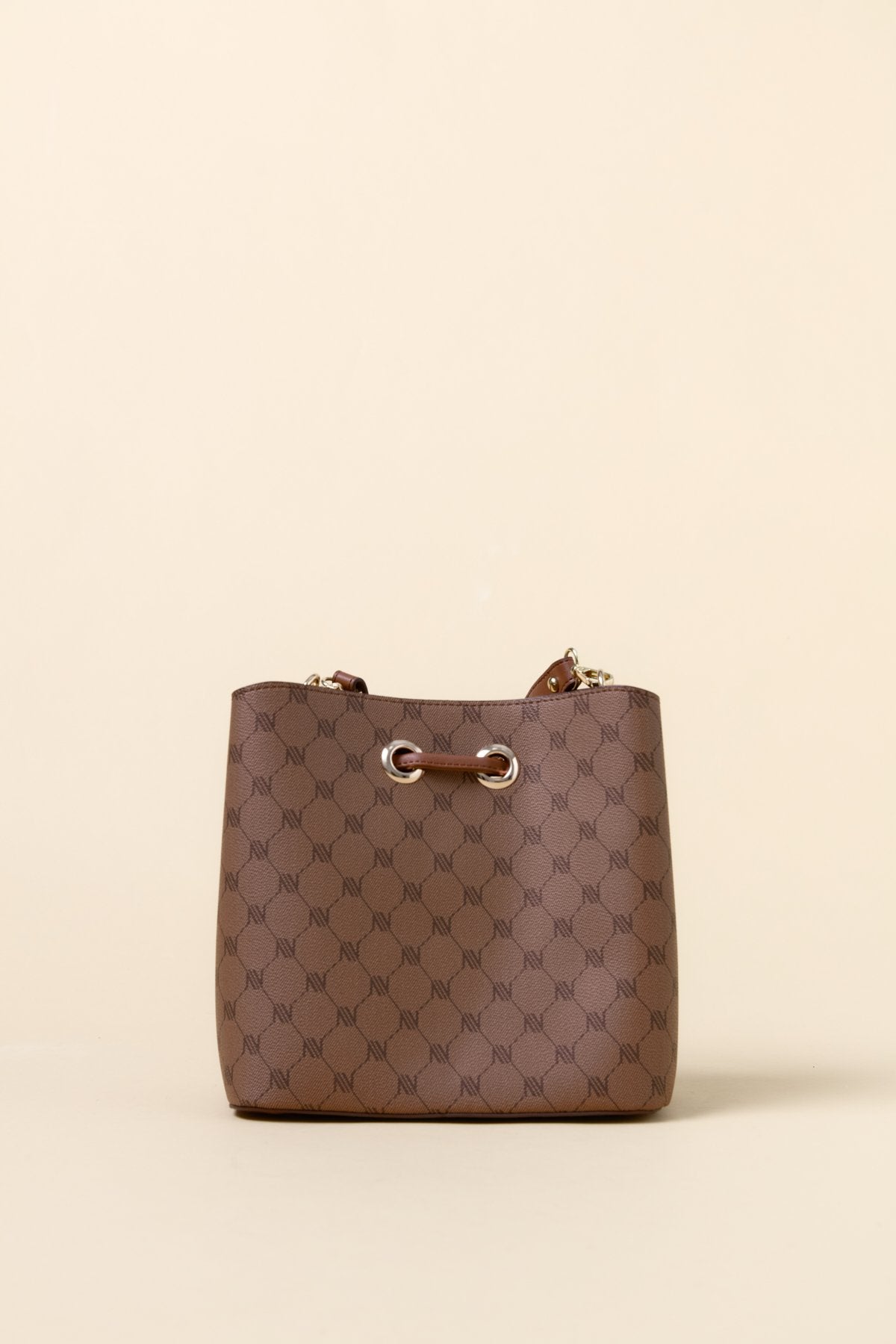 Monogram Kuşgözü Detaylı Satchel Çanta - Taba