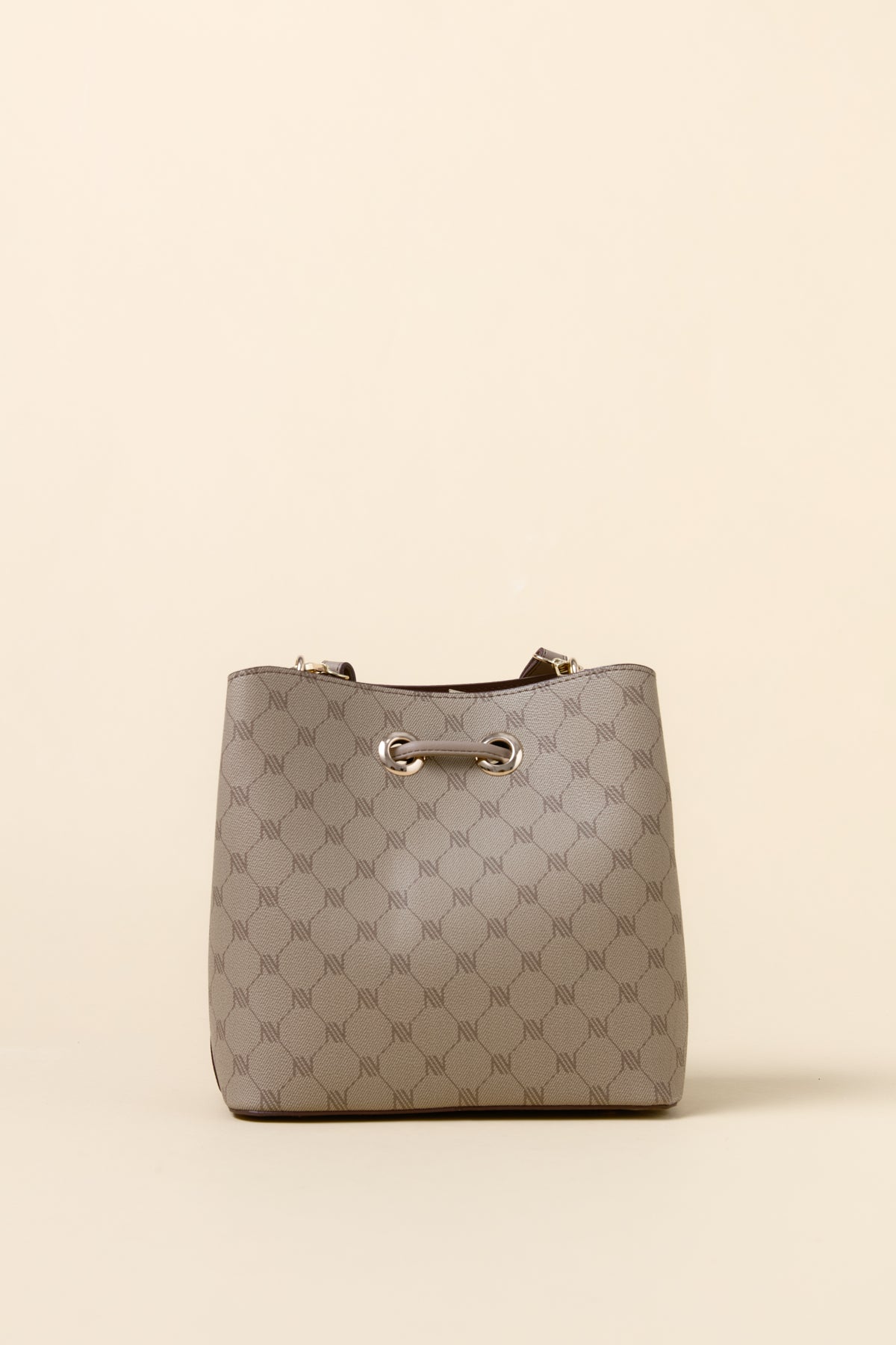 Monogram Kuşgözü Detaylı Satchel Çanta - Vizon