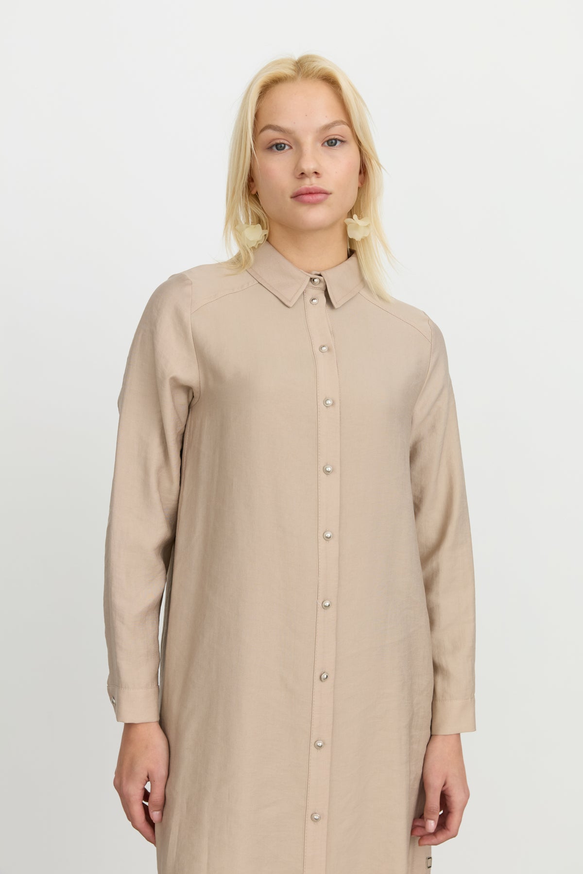 Kuşgözü Detaylı Tencel Tunik - Kumsal