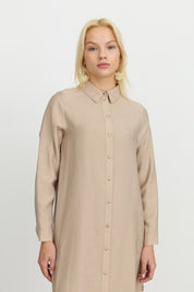 Kuşgözü Detaylı Tencel Tunik - Kumsal