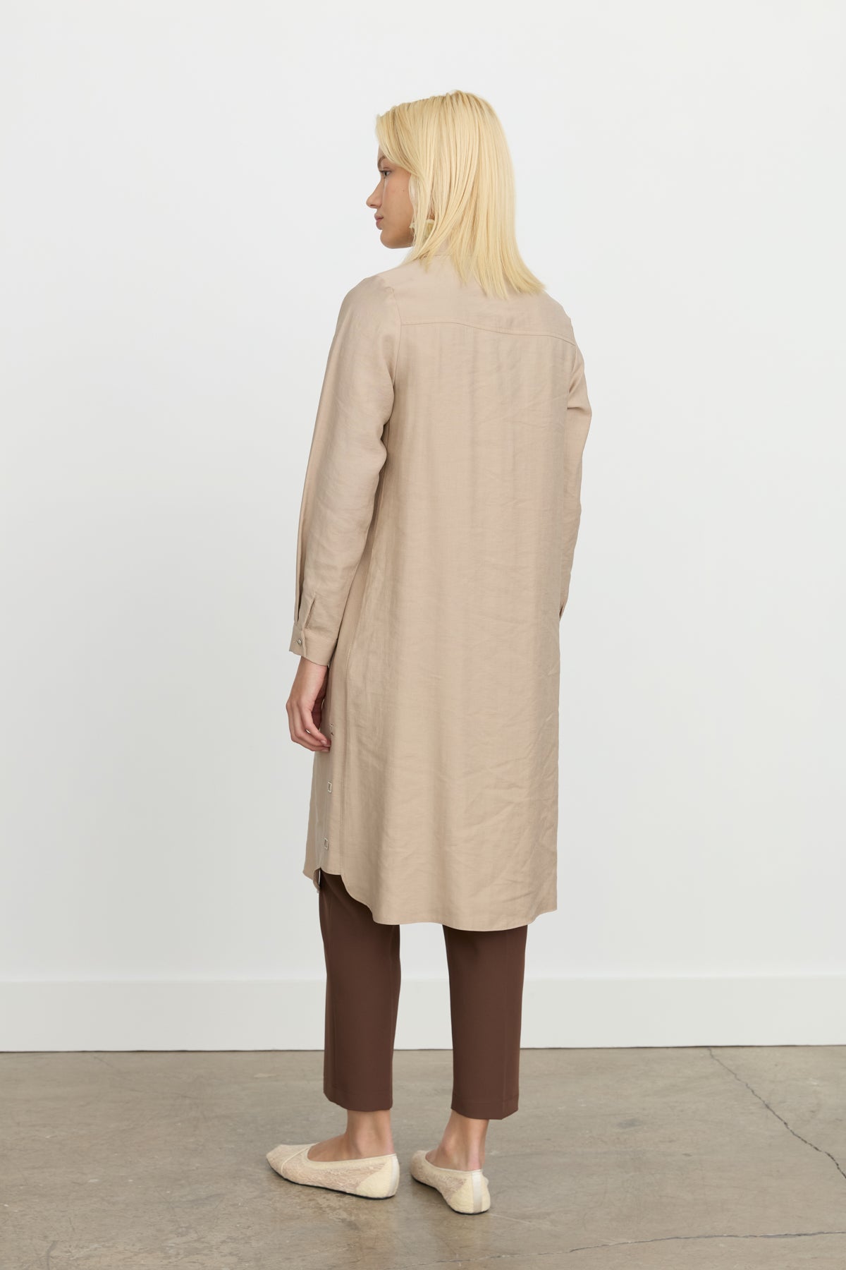 Kuşgözü Detaylı Tencel Tunik - Kumsal