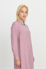 Kuşgözü Detaylı Tencel Tunik - Lavanta