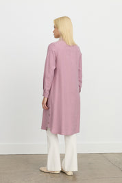 Kuşgözü Detaylı Tencel Tunik - Lavanta