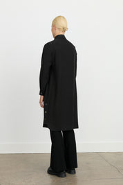 Kuşgözü Detaylı Tencel Tunik - Siyah