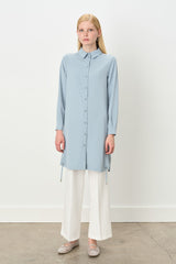 Eyelet Detail Tunic - Light Blue