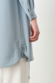 Eyelet Detail Tunic - Light Blue