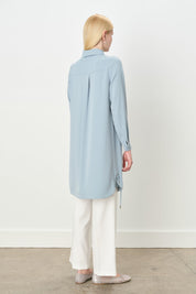 Eyelet Detail Tunic - Light Blue